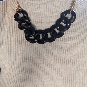 Black and Gold Chain Necklace